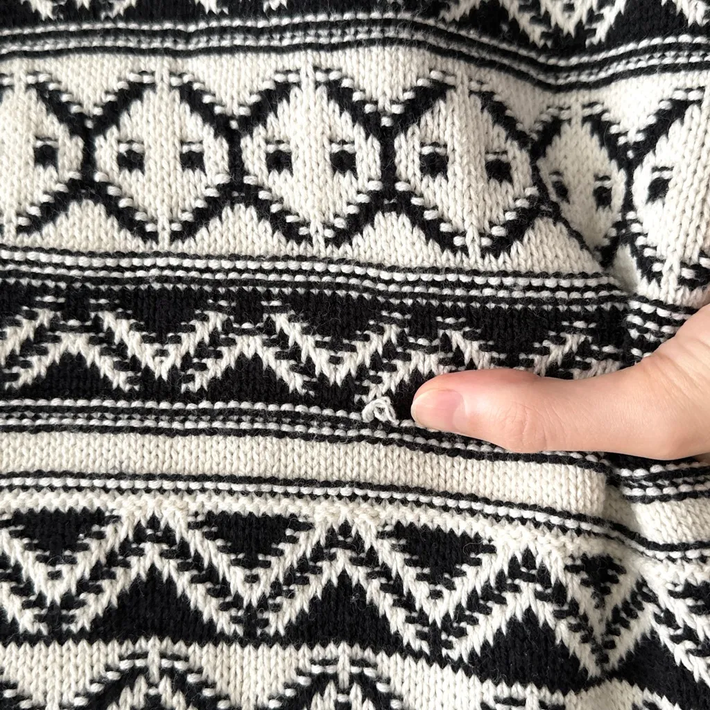 Chaps Women's Mockneck Ribbed Sweater, Black Fairisle, Petite Medium - Image 16