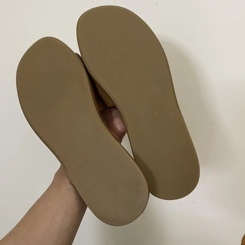 NWOB Steve Madden Sienna Sandal cognac brown Leather slip on shoes US 8.5 - Image 4