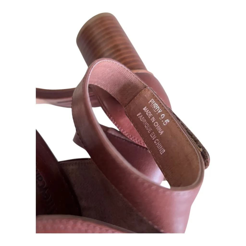 Jeffrey Campbell Brown and Tan Purdy Block Heeled Sandals Size 9.5 - Image 5