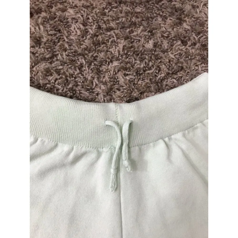 green drawstring high waist pull on knit shorts - Image 5