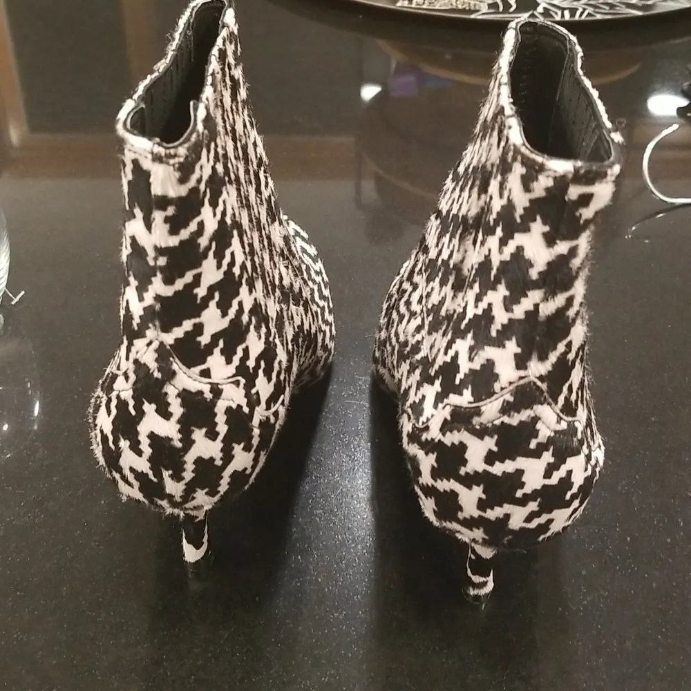 💕ANINE BING💕 Whitney Calf Hair Ankle Boots ~ Houndstooth Print 37 NWOT - Image 13