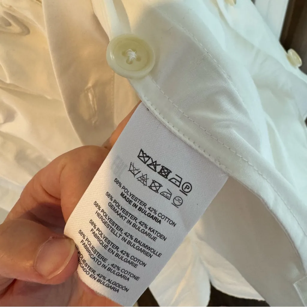 NWT DRIES VAN NOTEN Varon Cotton White Sleeveless Jacket Button-Up Shirt | M - Image 9