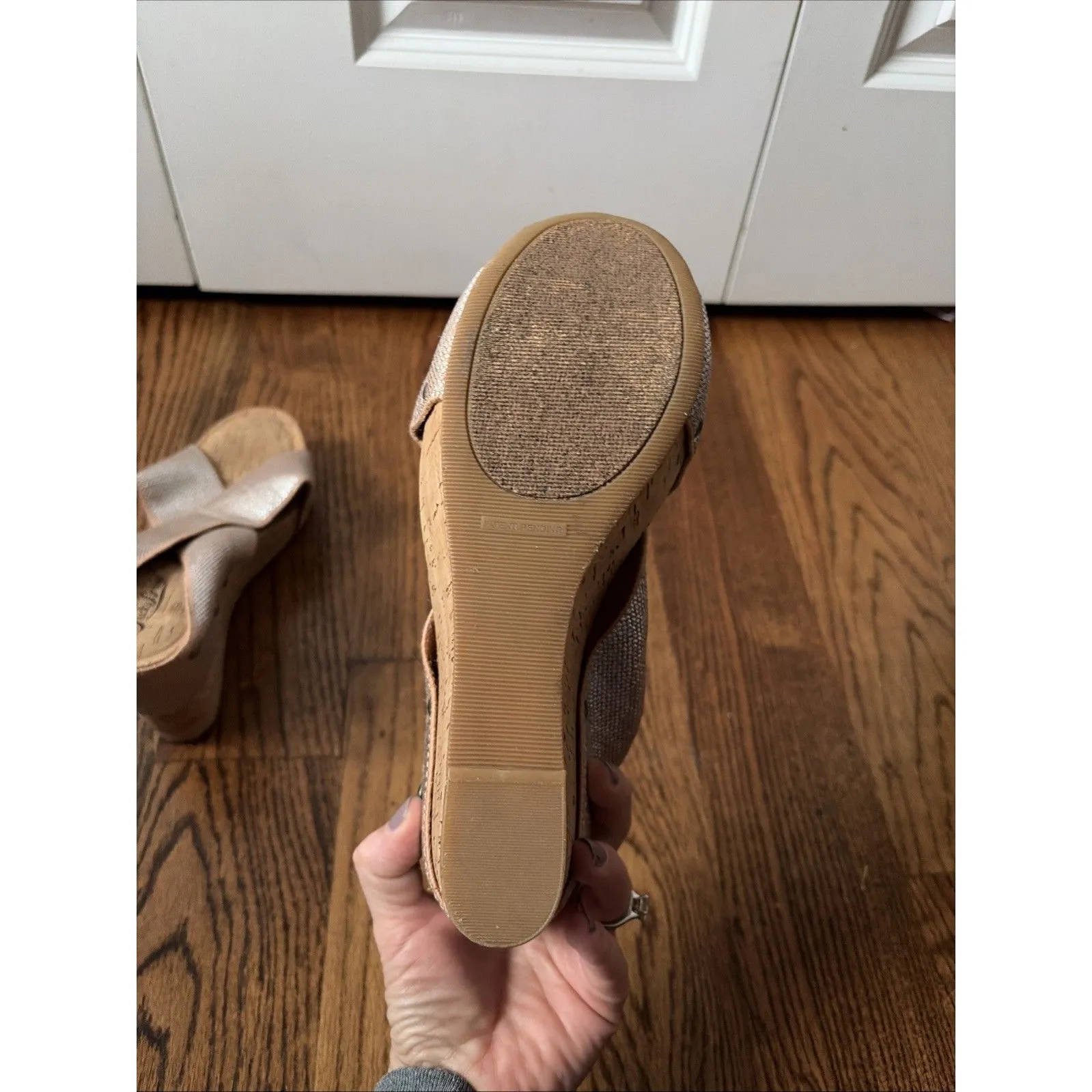 Lucky Brand Platform Wedge Chunky Cork Sandals Size 10 - Image 5