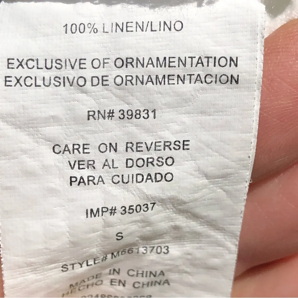 50% Off XOXO White Linen Romper w/pockets S - Image 9