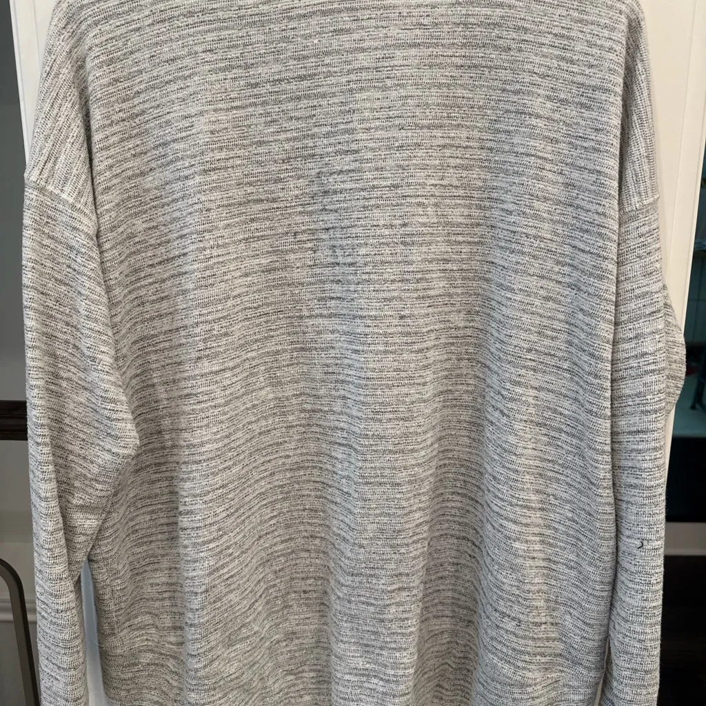 Aerie Gray Soft Knit Lounge Pullover Sweatshirt Medium - Image 4