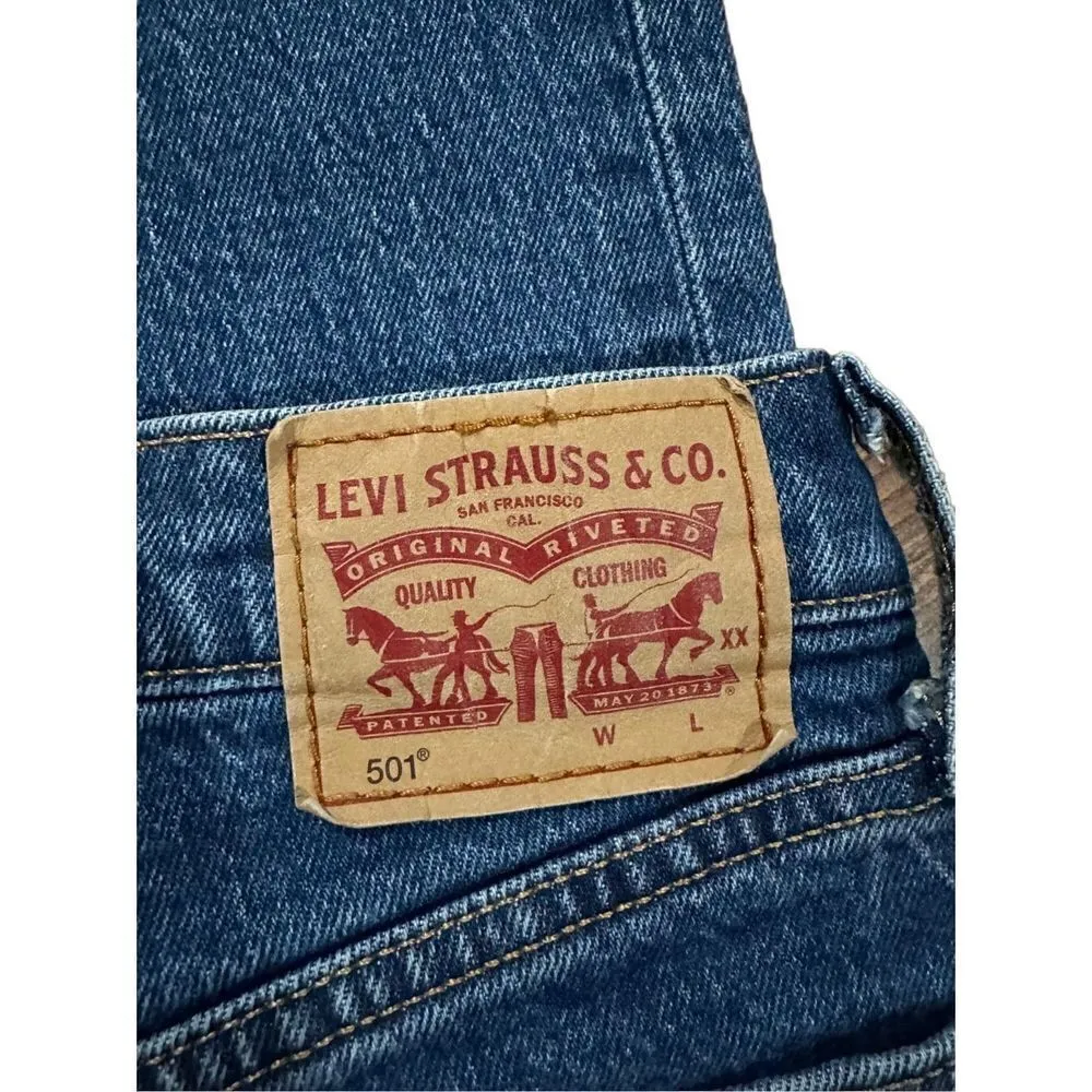 LEVI’S 501® ORIGINAL FIT RAW HEM HIGH RISE WOMEN'S JEANS SZ 26 - Image 4