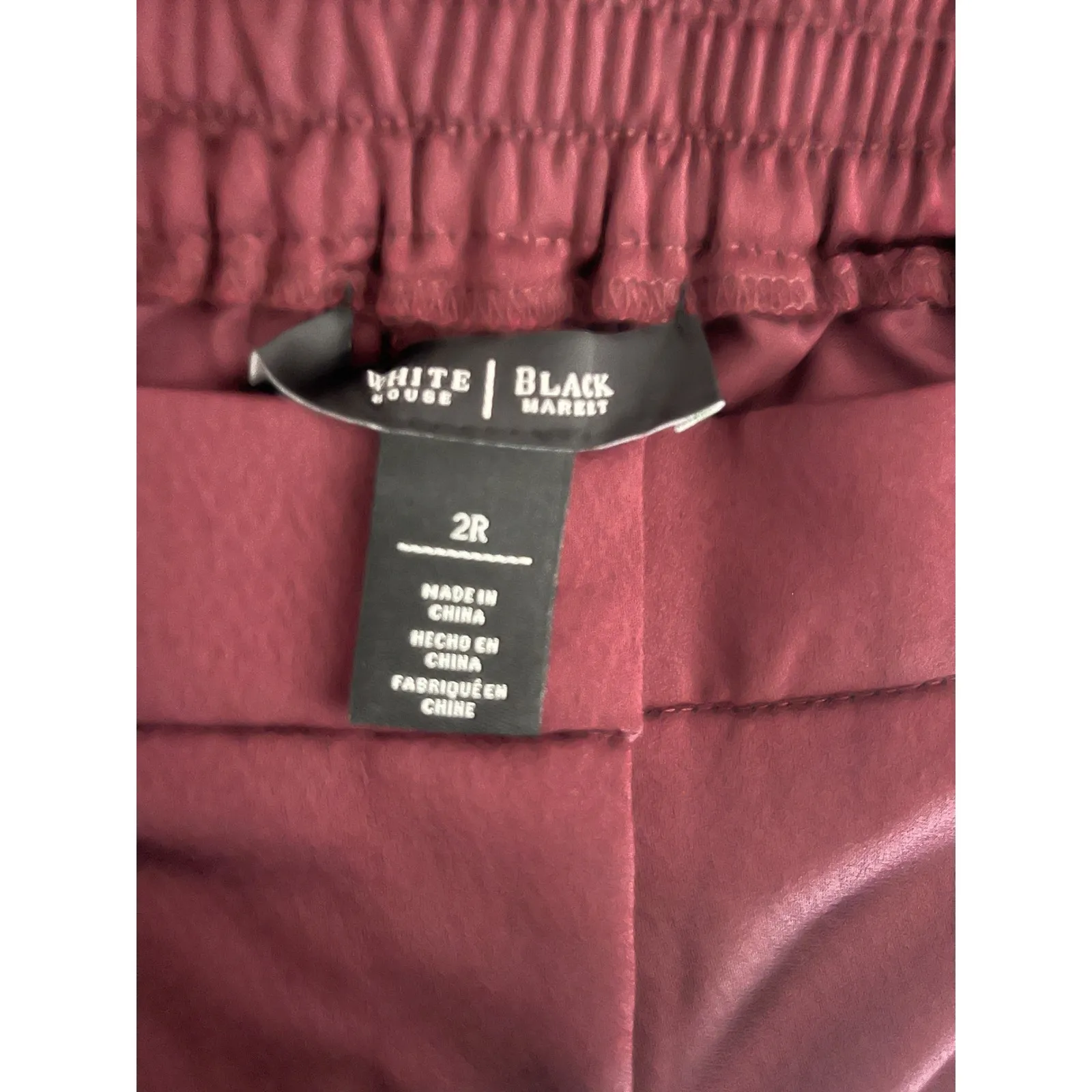 Burgundy Cropped Joggers Slit Hem Business Casual Modern Career Pants - Image 11