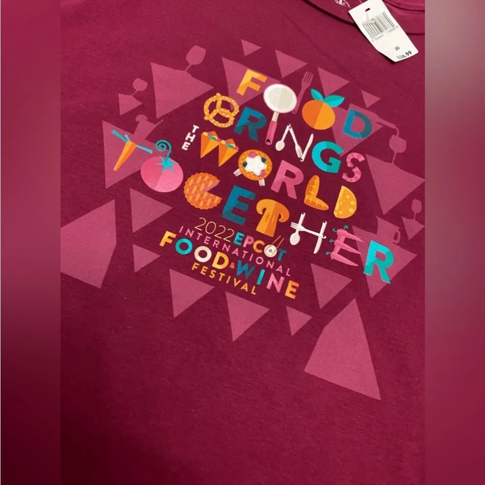 Disney’s Women’s 2022 Food and Wine Festival T-Shirt - Image 2