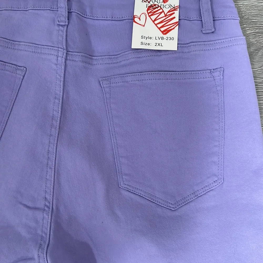 Love Brand Fashion Lilac Straight leg ripped jeans 2XL NWT Size undefined - Image 9