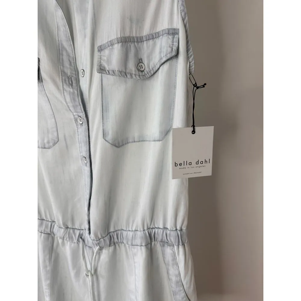 NEW Bella Dahl Utility Romper Light Blue size Medium - Image 4