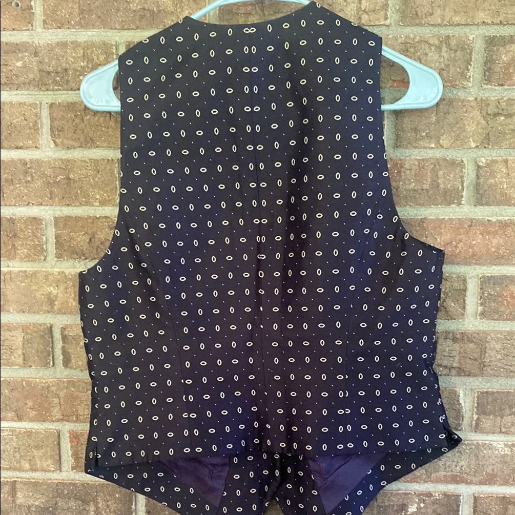 Carlisle Vintage Women's Dark Blue Patterned Vest - Image 3