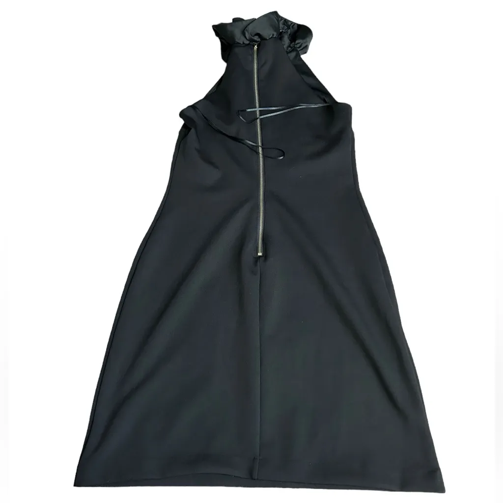 TED BAKER black ruffle neck bodycon dress - Image 4