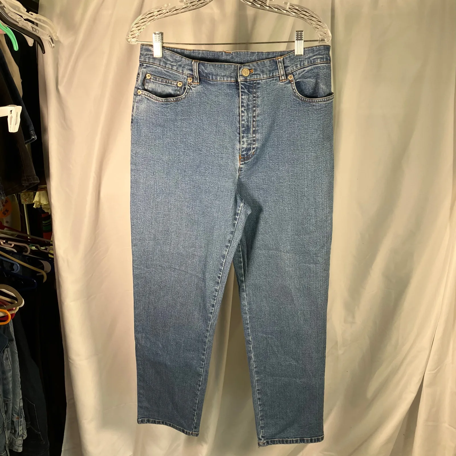 Vintage Lauren Ralph Lauren Petite Jeans Y2K‎ High Rise Tapered Mom Denim 14P - Image 16