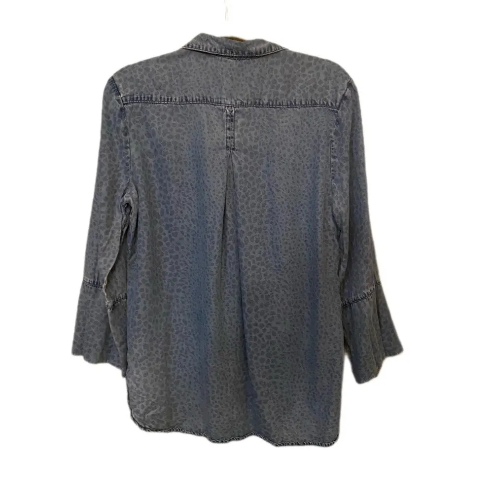 Chelsea & Violet Chambray Leopard Blouse - Image 2
