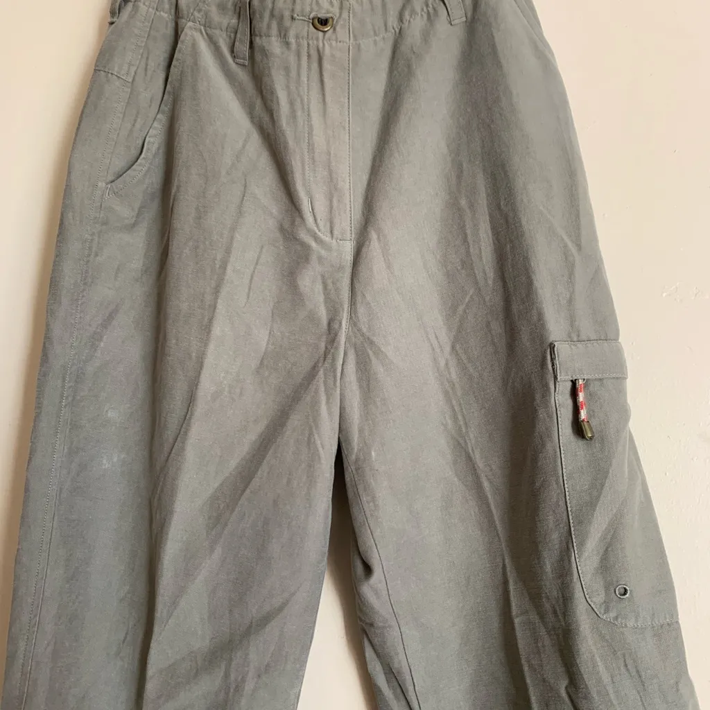 Woolrich Pants Cargo Bottoms Women Size 6 Green Cotton Casual Clothing - Image 2