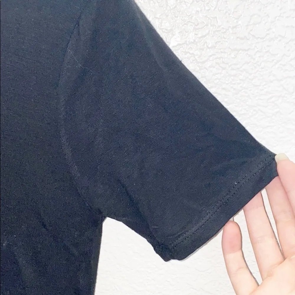 Moral Fiber Black Choker Soft Black V Neck T-Shirt - Image 4