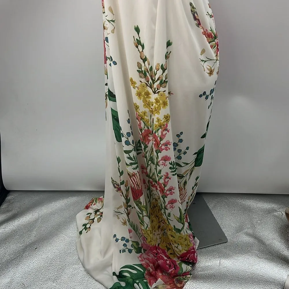 Vici floral halter backless maxi spring dress size large - Image 6
