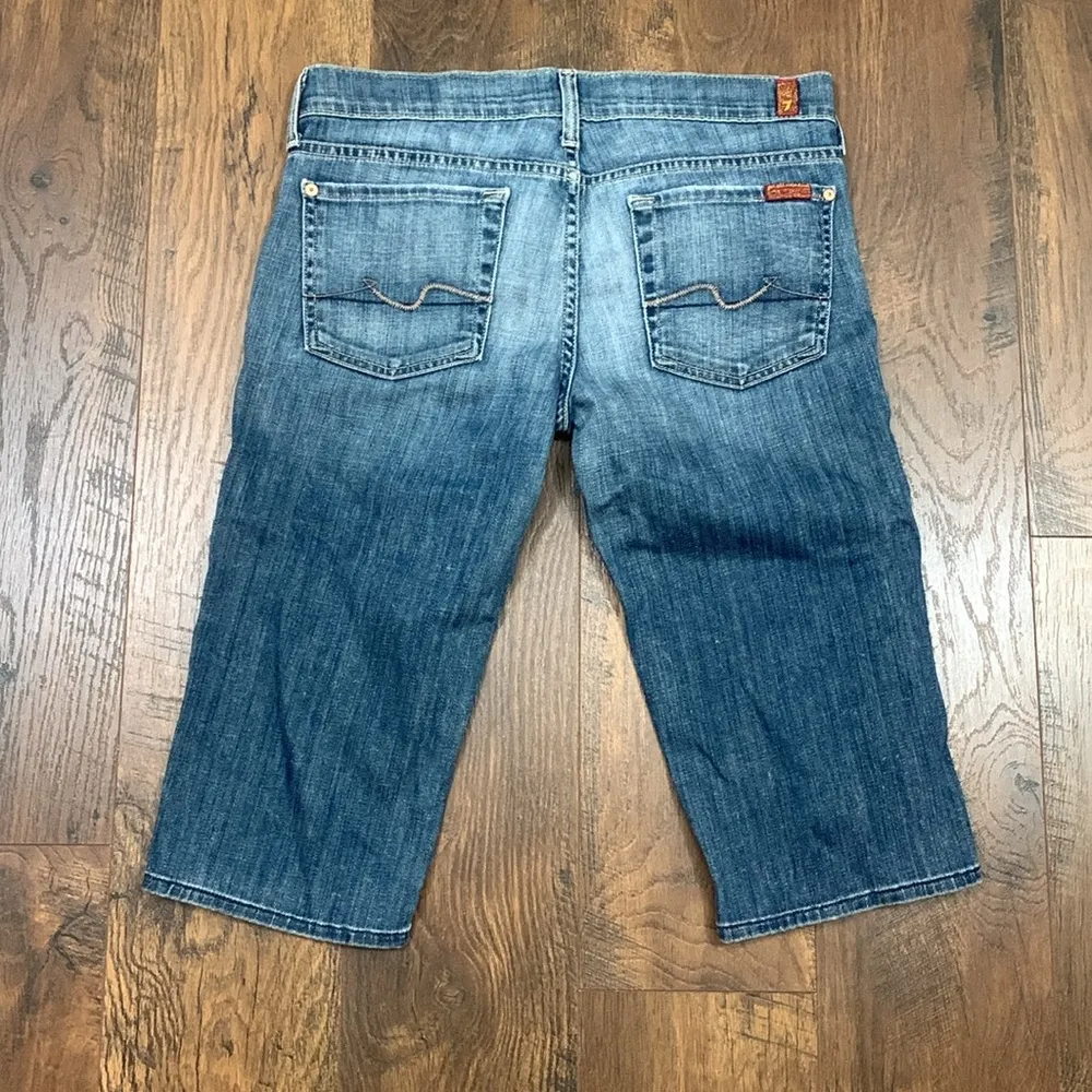 7 For All Mankind Straight Bermuda Jean Shorts - Image 6