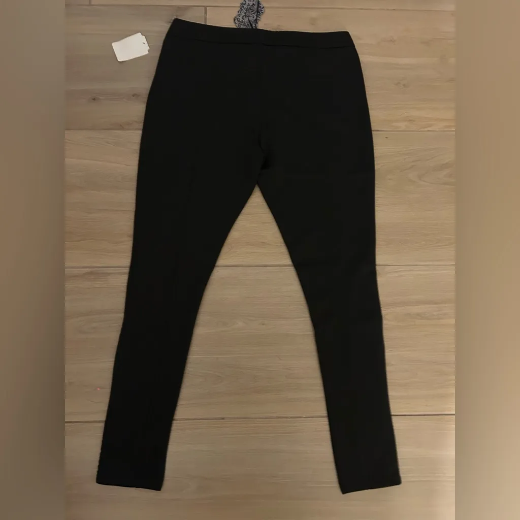 NEW Open Up Black Skinny Zipper Pockets Zippered Pants 30” waist 28” inseam - Image 2