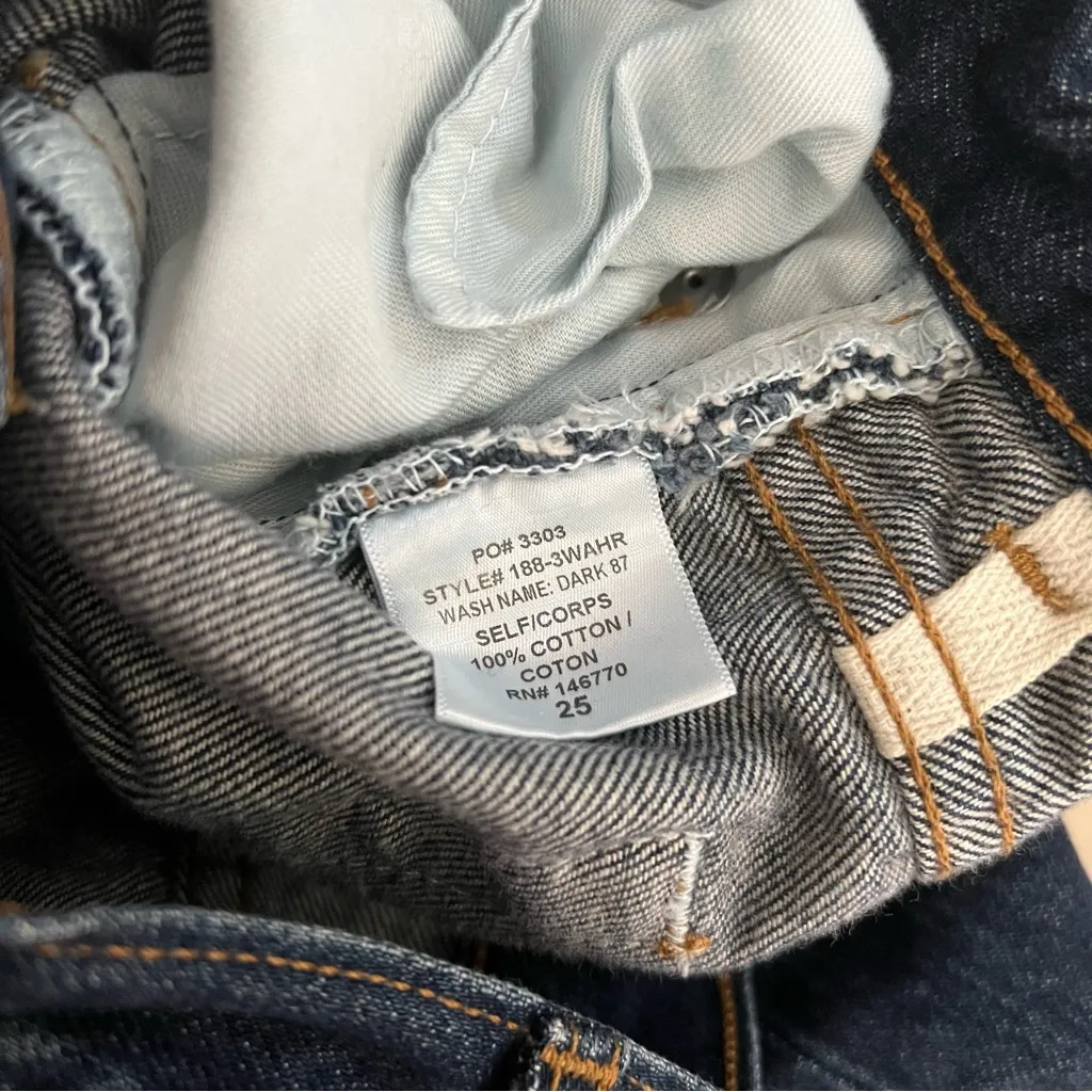 Re/Done Originals Academy Fit Jeans In Dark 87 in Size 25 | Style 188-3WAHR - Image 4