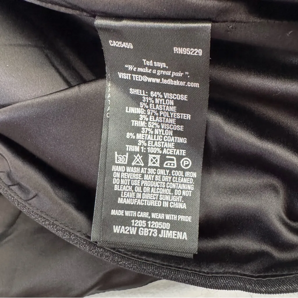 Ted Baker Black High Neck Mini Dress - Image 4