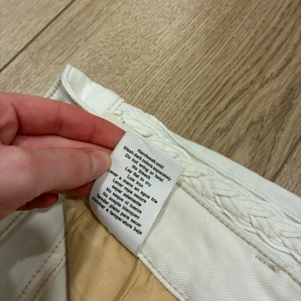 NWT Judy Blue Mid Rise Braided Detail White Relaxed Fit Denim Jeans Size 20W - Image 9