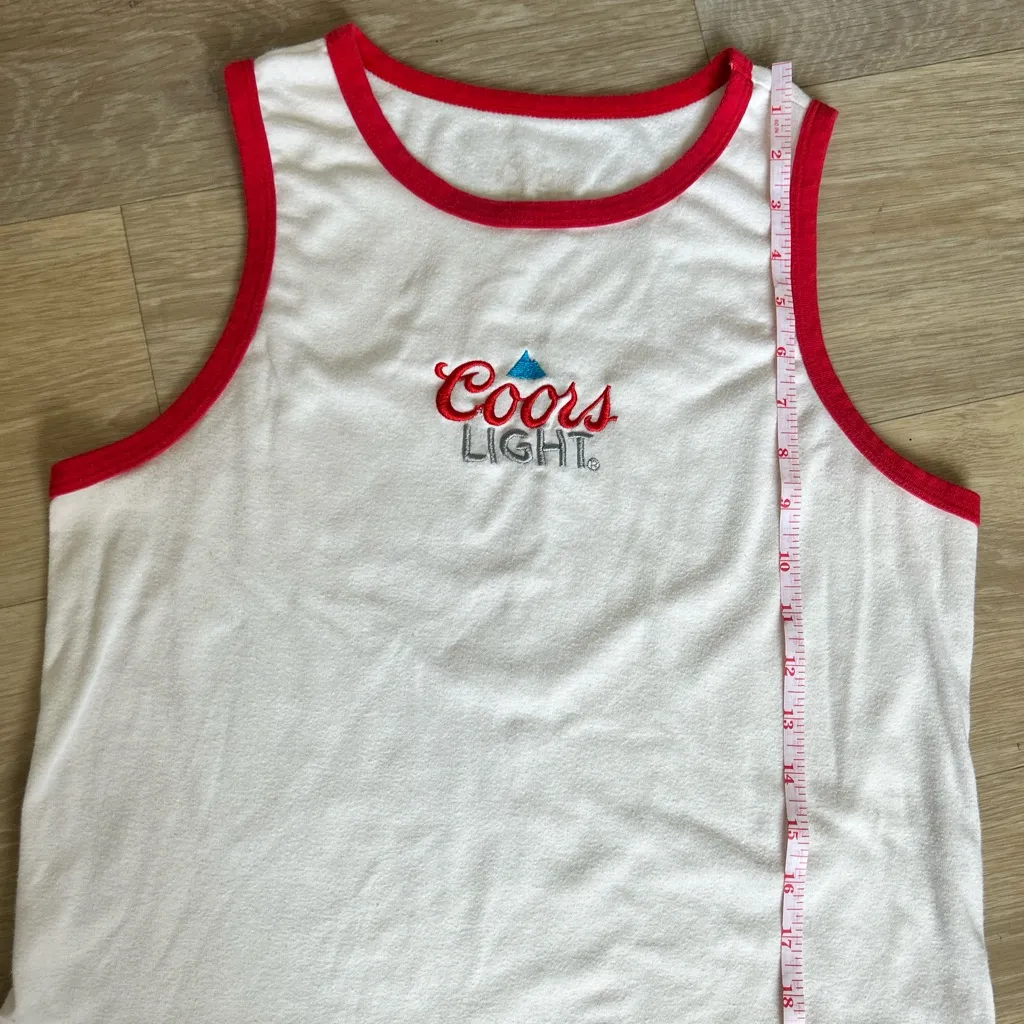 Y2K Coors Light Ringer Tank White Size M - Image 4