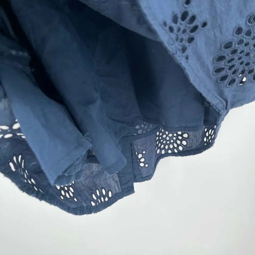 NEW MICHAEL STARS Dress Size Small Bernadette Navy Eyelet Cotton Shirtdress NWOT - Image 13