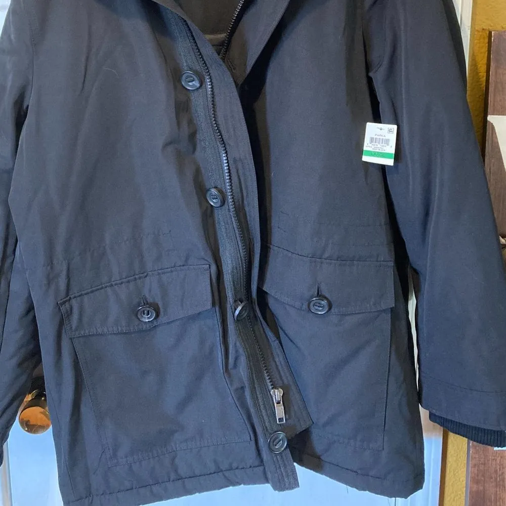 Alfani women's L large faux fur hooded warm quilted long parka jacket - Image 10