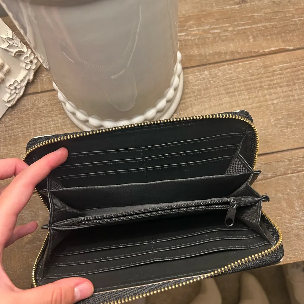 Cow Print Wallet Black - Image 2