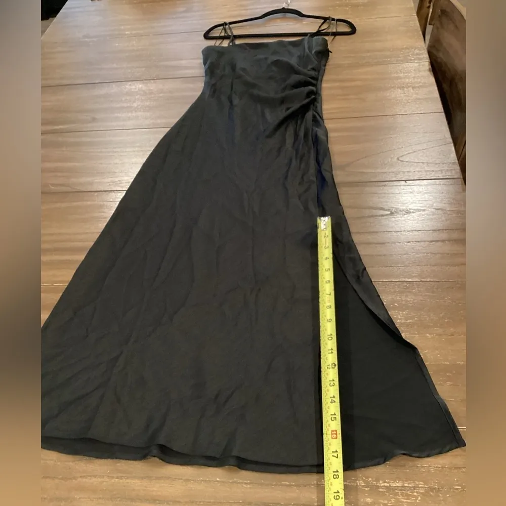 Revolve  1960 Satin style ruched Slip strappy sleeveless Dress S - Image 4