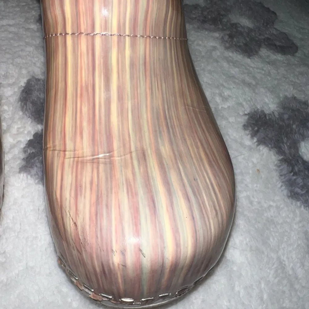 DANSKO Pink Glossy Striped Clogs Size 41 - Image 6