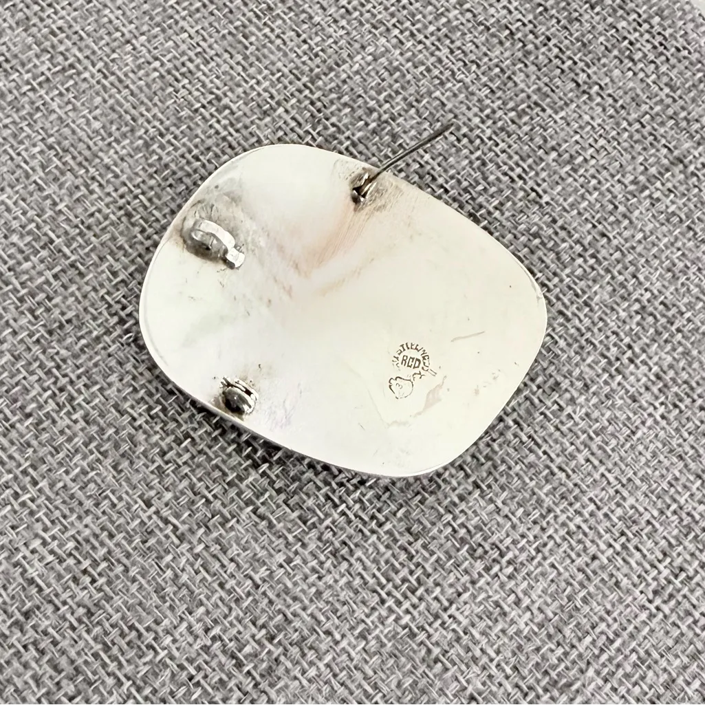 VTG Taxco Mexico Sterling Silver Pendant or Pin 20 Grams Abalone Inlay STUNNING - Image 4