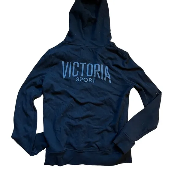 Victoria’s Secret sport black zip up hoodie size XS - Image 2