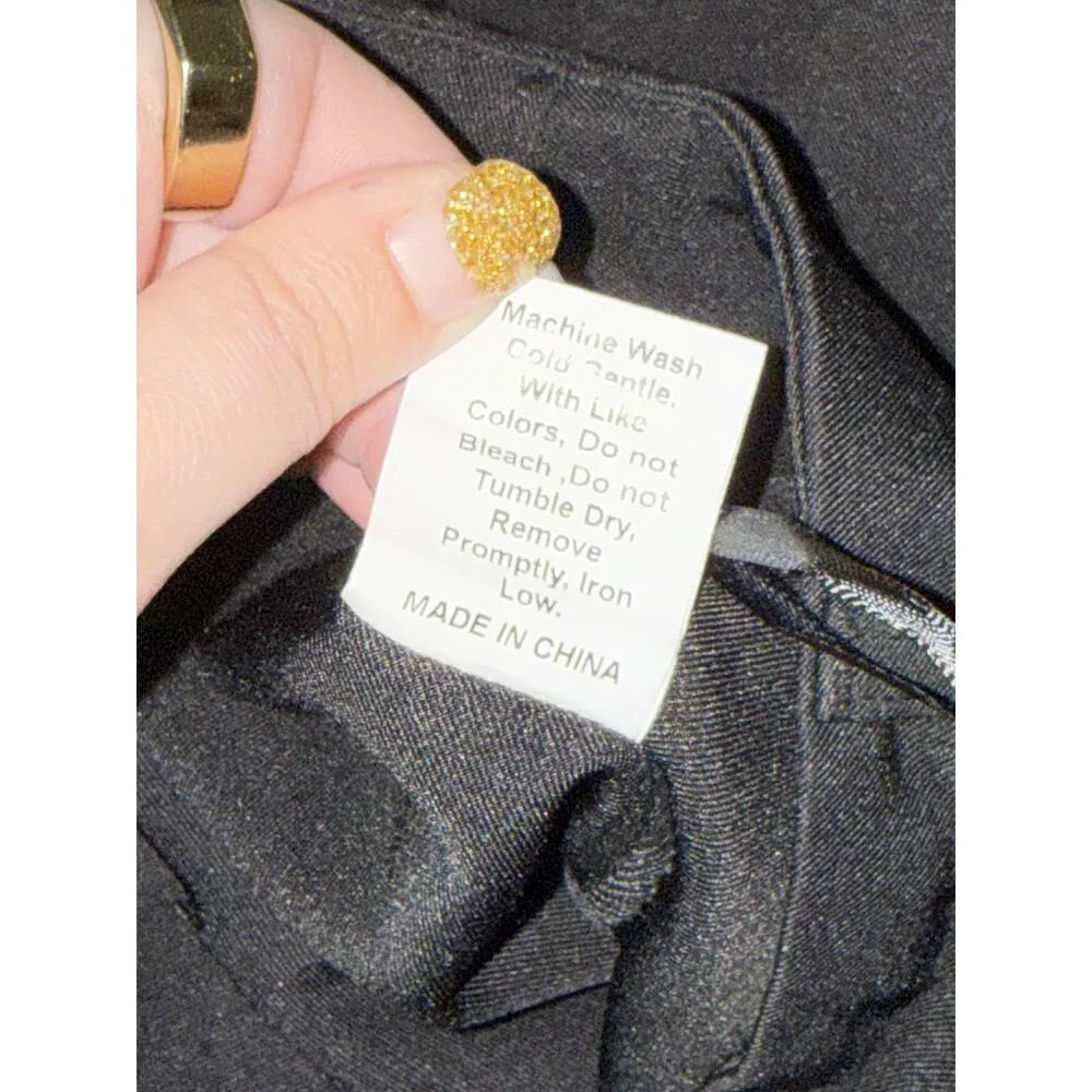 NEW Princess Polly Archer Black High Waisted Pleated Trousers Dress Pants Size 2 - Image 6