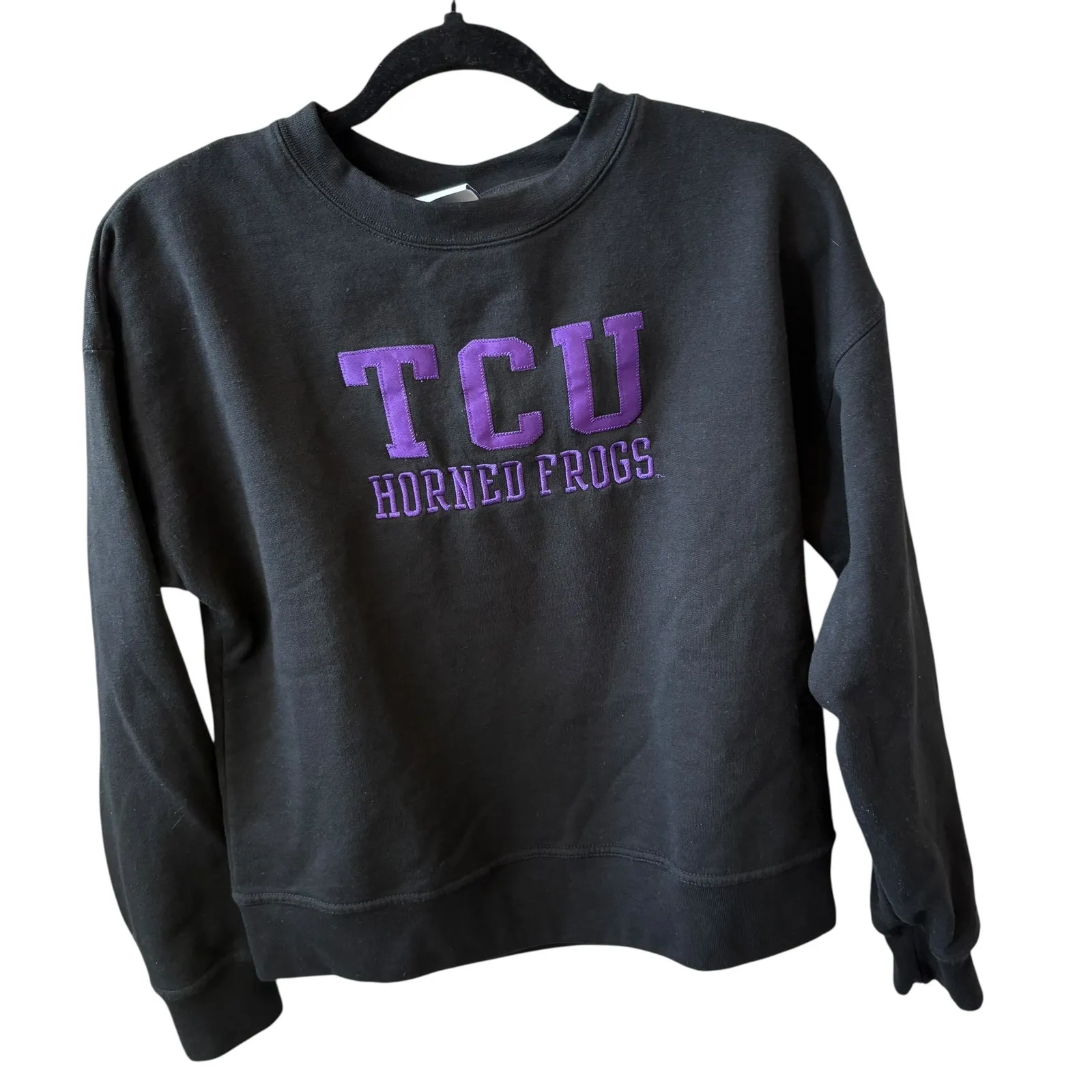 Champion  TCU Horned Frogs Embroidered Sweatshirt Womens XS Crewneck Pullover‎ - Image 5