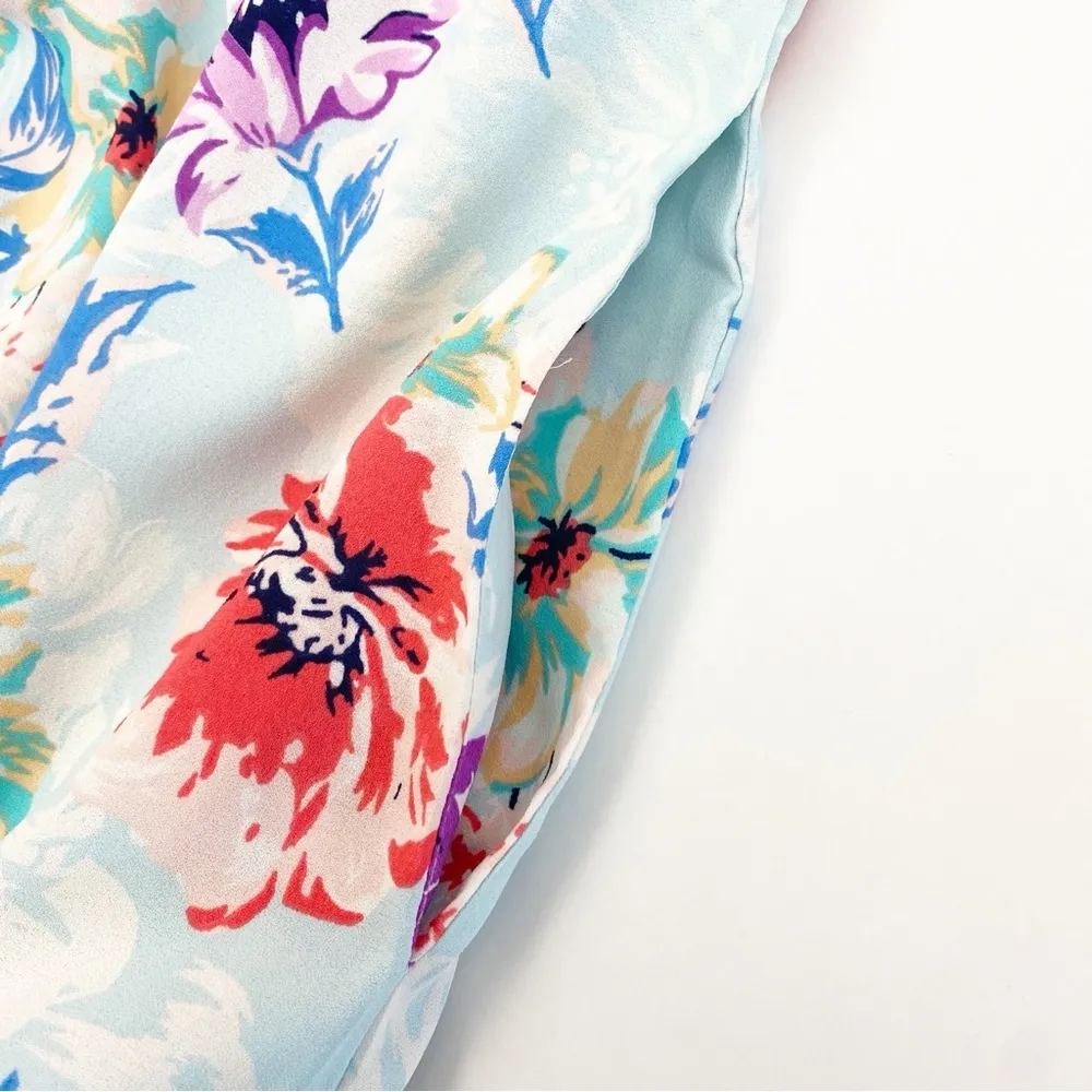 Tolani X Anthropologie Iggy V Neck Floral Print Midi Dress Ruffle Flounce Hem - Image 6