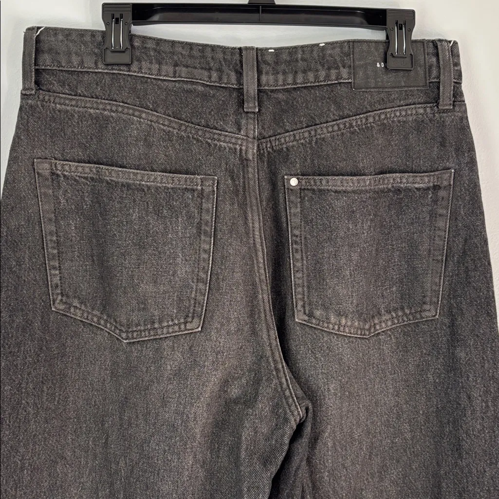 &Denim H&M Barrel Loose Fit High Waist Size 8 Black Balloon Oversized Casual 90s - Image 9