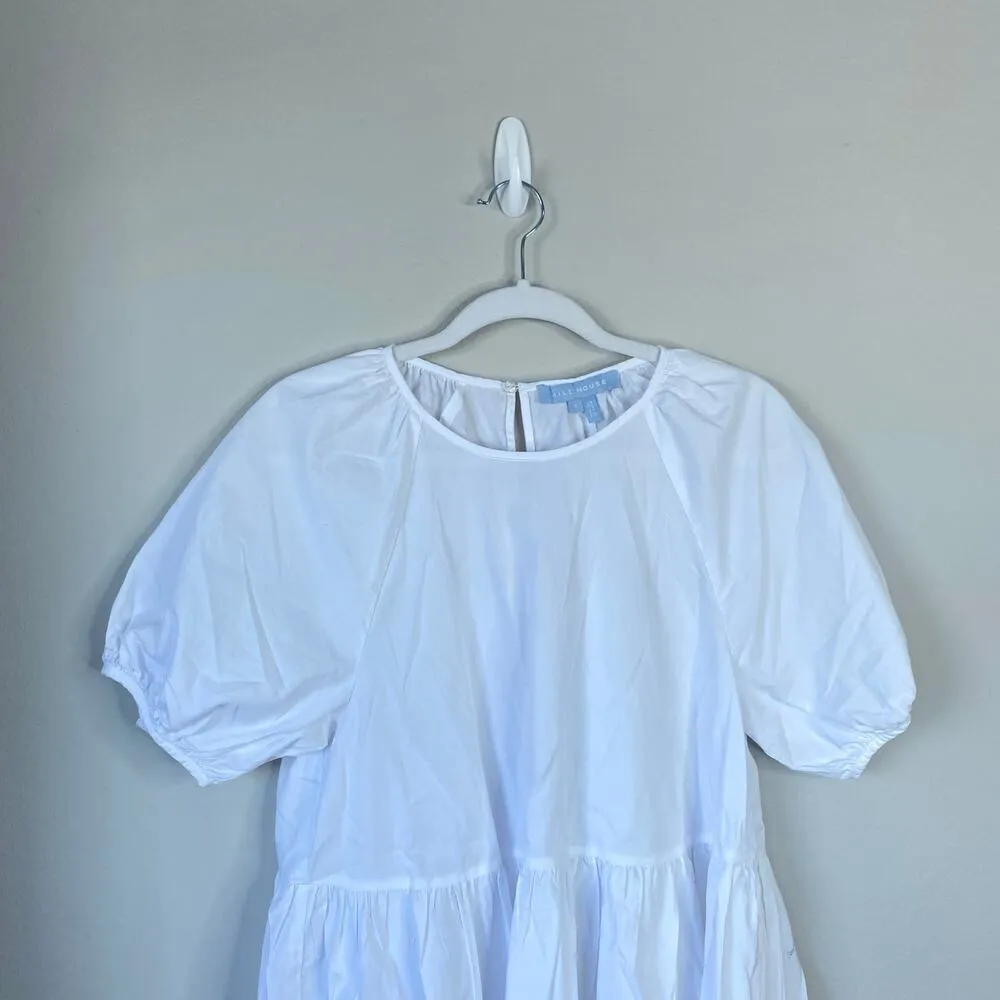HILL HOUSE The Francesca Top White Size Small Cotton Babydoll Relaxed - Image 3