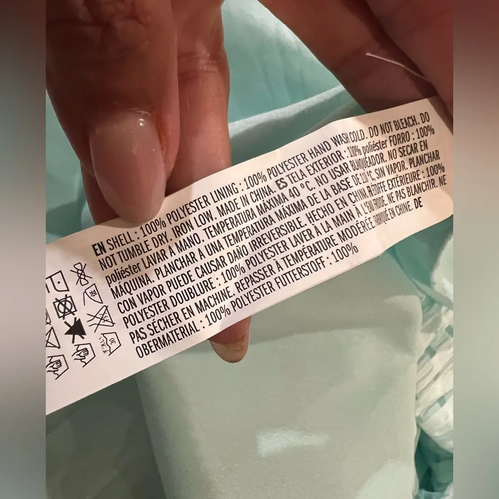 ENGLISH FACTORY GINGHAM TIERED MIDI DRESS Medium NWT Mint color short sleeve - Image 10