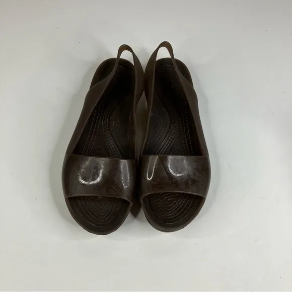 Crocs Slingback Peep Toe Shoes Size 9 - Image 2