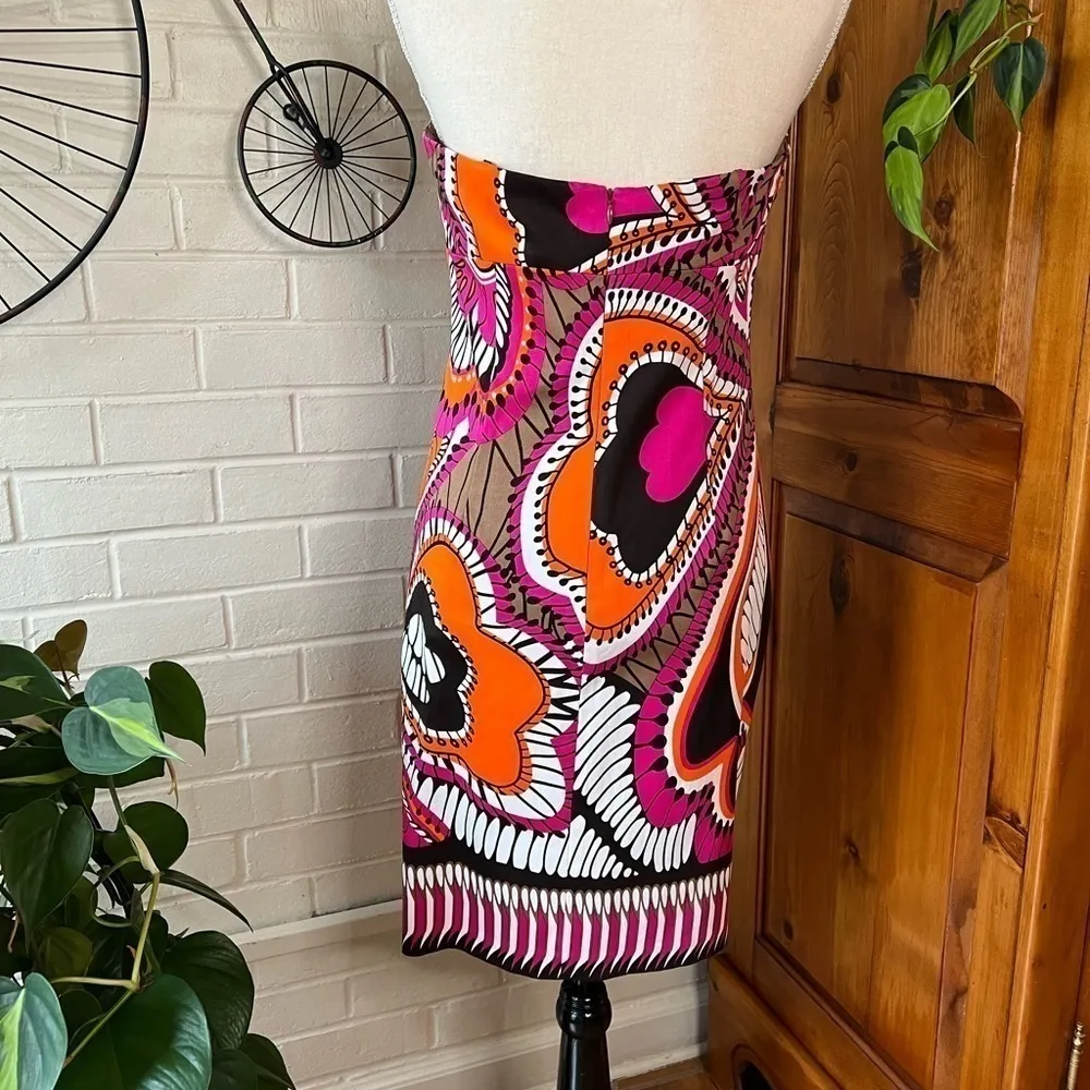 DAVID Meister printed mini slip dress pink size 8 EUC - Image 6