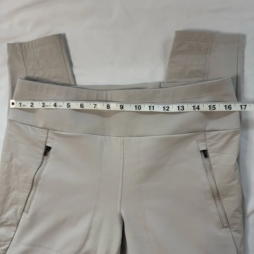 Athleta Peak Hybrid Fleece Tight Grey Pockets High Rise Outdoor Winter Size L - Image 5