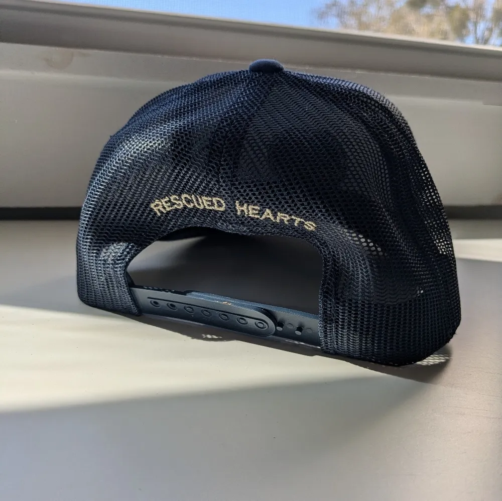 Rescued Hearts Trucker Hat Blue the Classics - Image 3