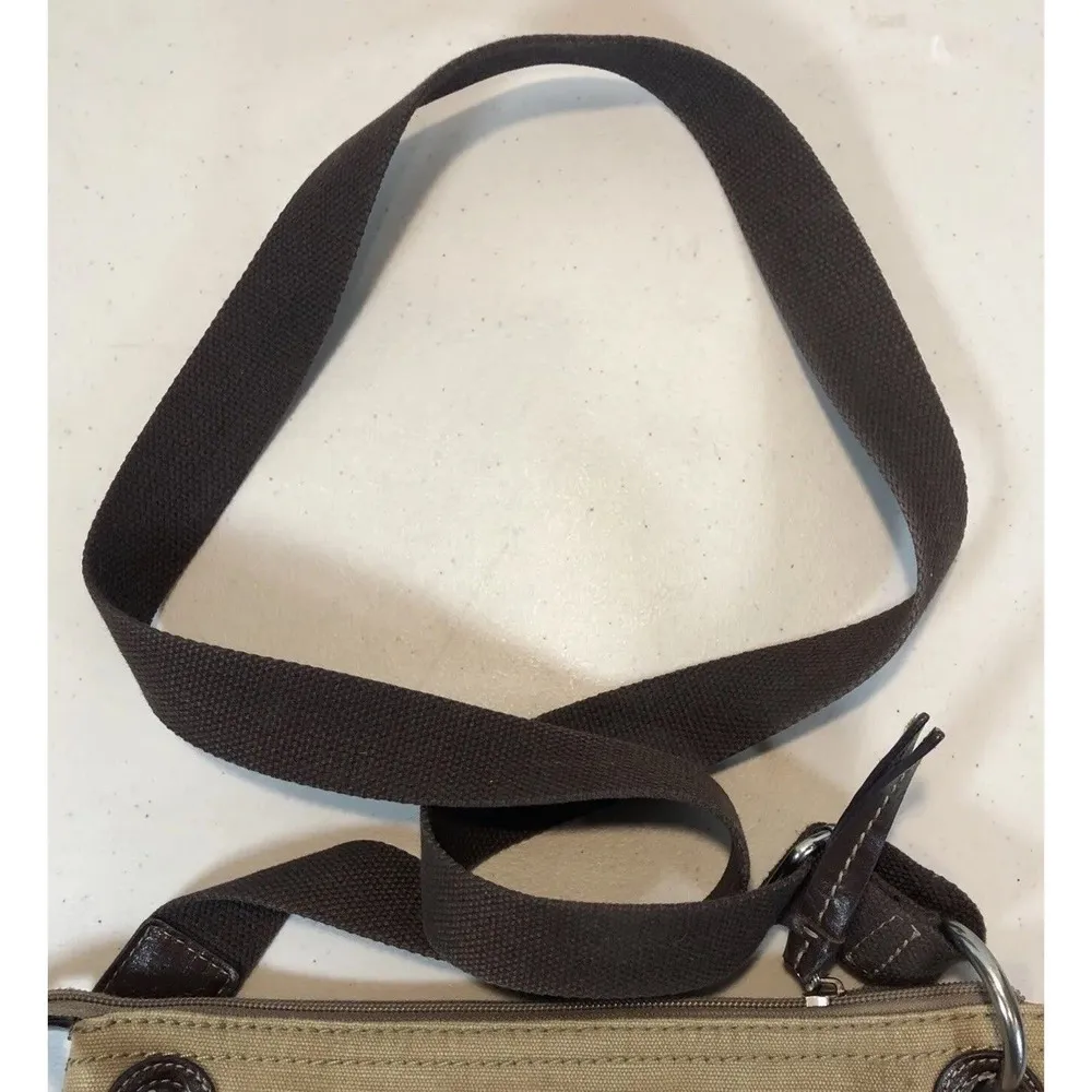 FOSSIL Key-Per Brown Quilted Crossbody Handbag Purse - Image 4