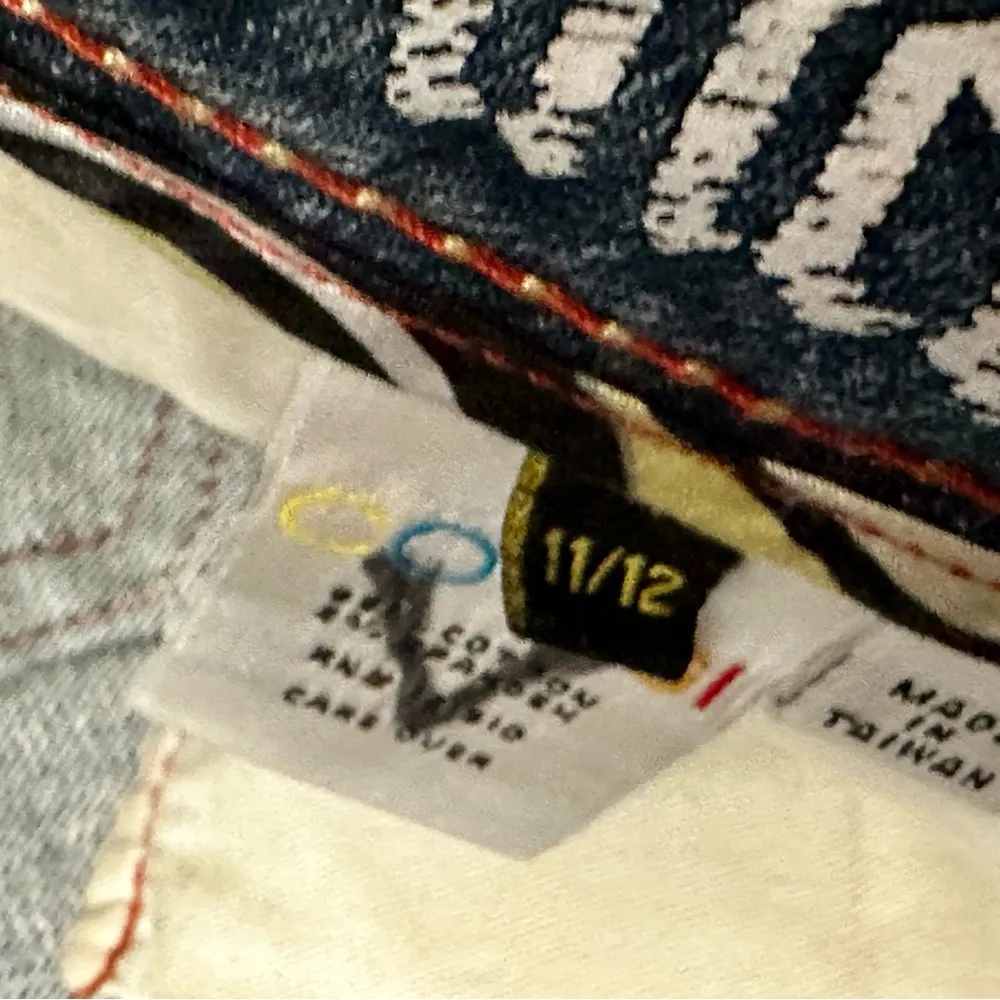 COOGI Blue Flare Medium Wash Jeans with Metallic Details Embroidered Low Rise - Image 10