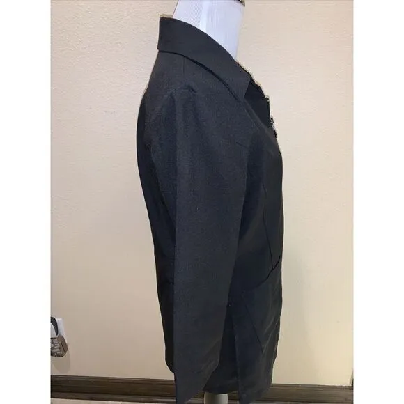 ELIZABETH ARDEN Jacket Size XSmall Uniform Top Black Pockets Cosmetics‎ - Image 4