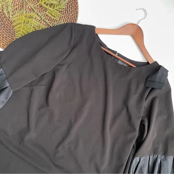 Jessica Howard Womens Dress Black Bow Shoulder Sheath Lined Bell Sleeve Size 22 - Image 2
