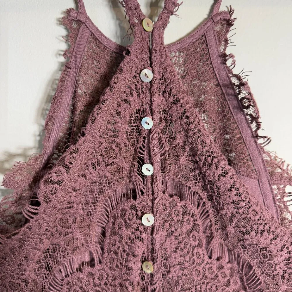 Free People Intimately FP She's Got It Lace Mini Dress Women's XS Brown Bodycon - Image 12