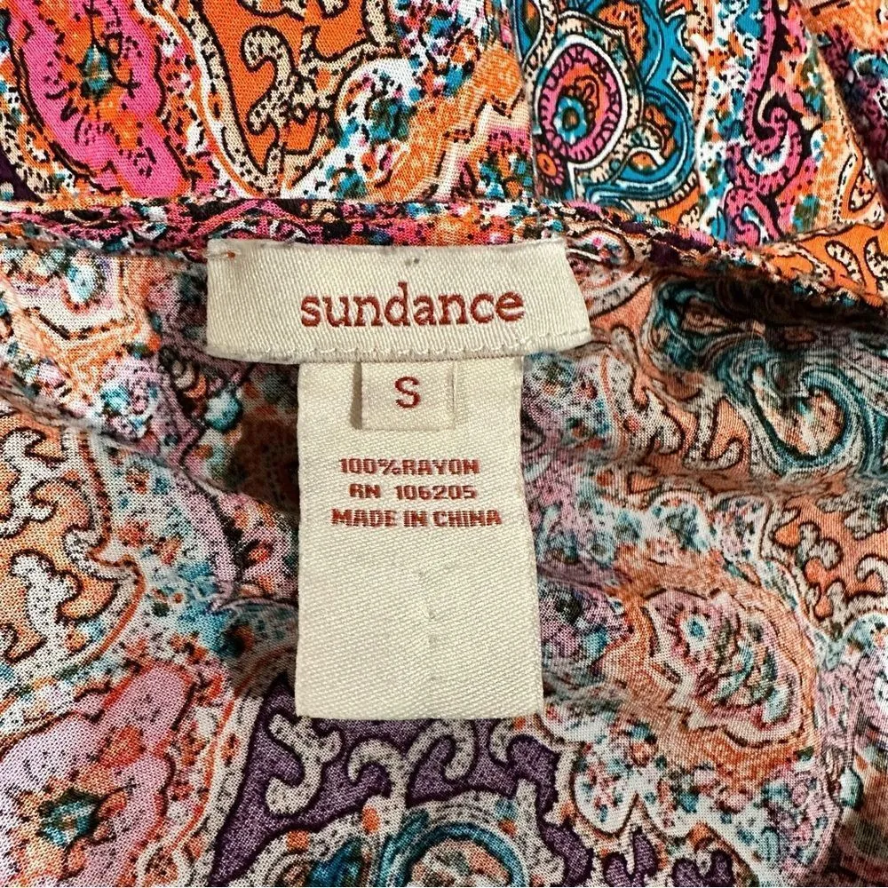 Sundance Terra Maxi Sleeveless Dress Size Small Orange - Image 10
